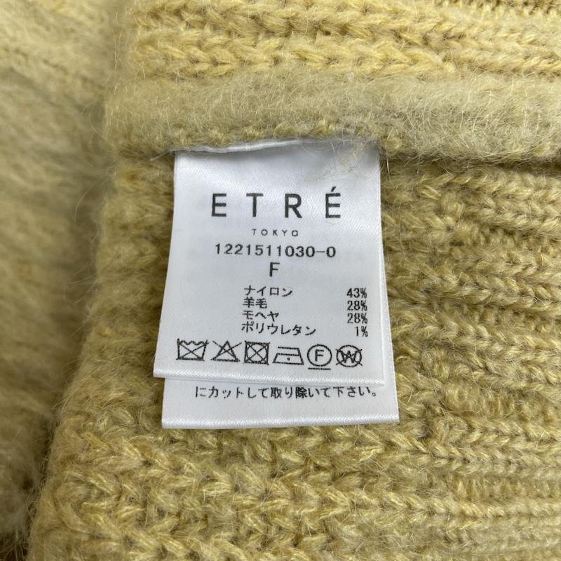 エトレトウキョウ ETRE TOKYO ニット、セーター 長袖 ボリュームスリーブ モヘヤ ニット プルオーバー オーバーサイズ 大きめ 1221511030-0 FREE 無地 黄 / イエロー / yellow レディース USED 古着 中古 50125784