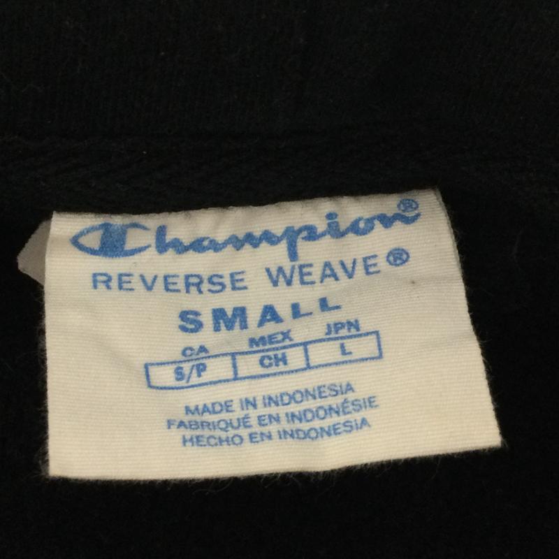 チャンピオン Champion パーカー 長袖 リバースウィーブ 総柄 S 黒 / ブラック / black メンズ USED 古着 中古 50125860