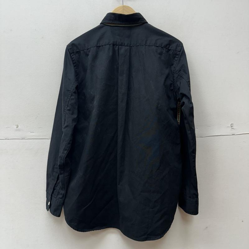ステューシー STUSSY シャツ、ブラウス 長袖 クラウン ロゴ ライン シャツ S 黒 / ブラック / black メンズ USED 古着 中古 50125946