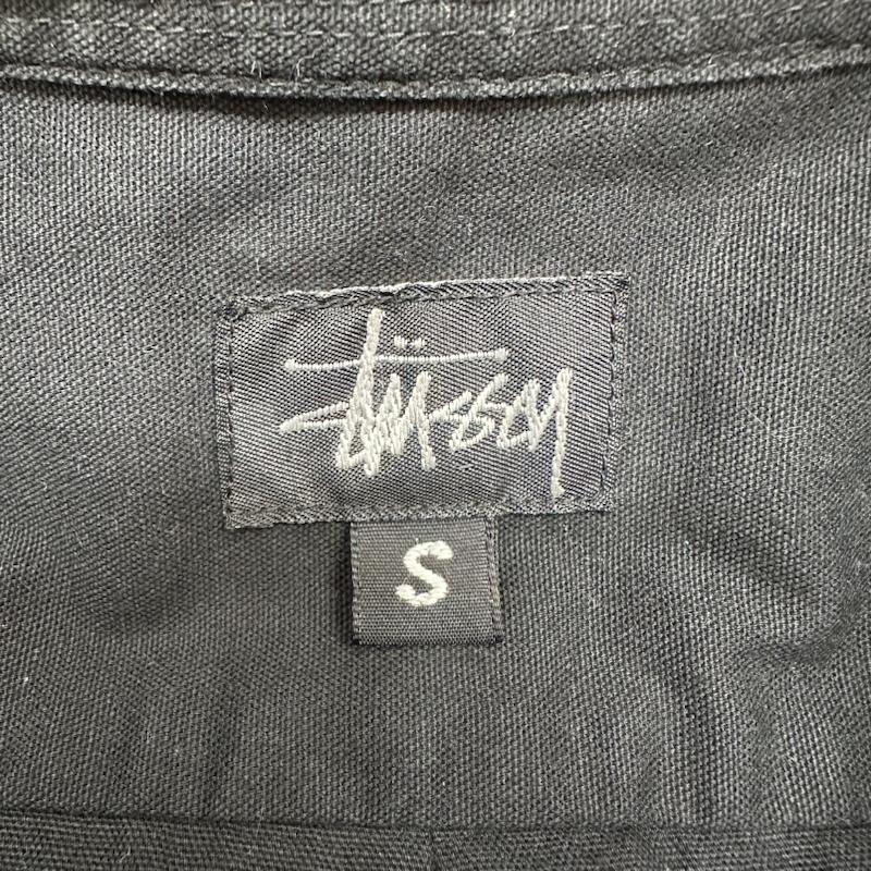 ステューシー STUSSY シャツ、ブラウス 長袖 クラウン ロゴ ライン シャツ S 黒 / ブラック / black メンズ USED 古着 中古 50125946