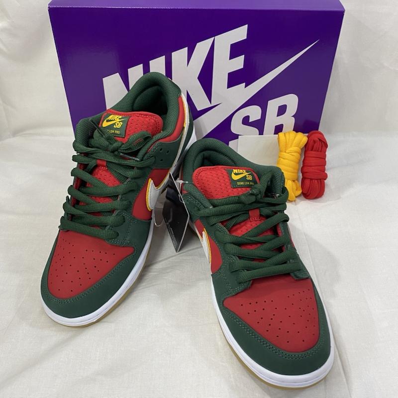 ナイキエスビー NIKE SB スニーカー スニーカー FZ1287-300 Nike SB Dunk Low PRM Seattle Supersonics/Fir and Fire Red US9.5/27.5cm US：9.5 ロゴ、文字 赤 / レッド / red X 緑 / グリーン / green メンズ USED 古着 中古 50125955