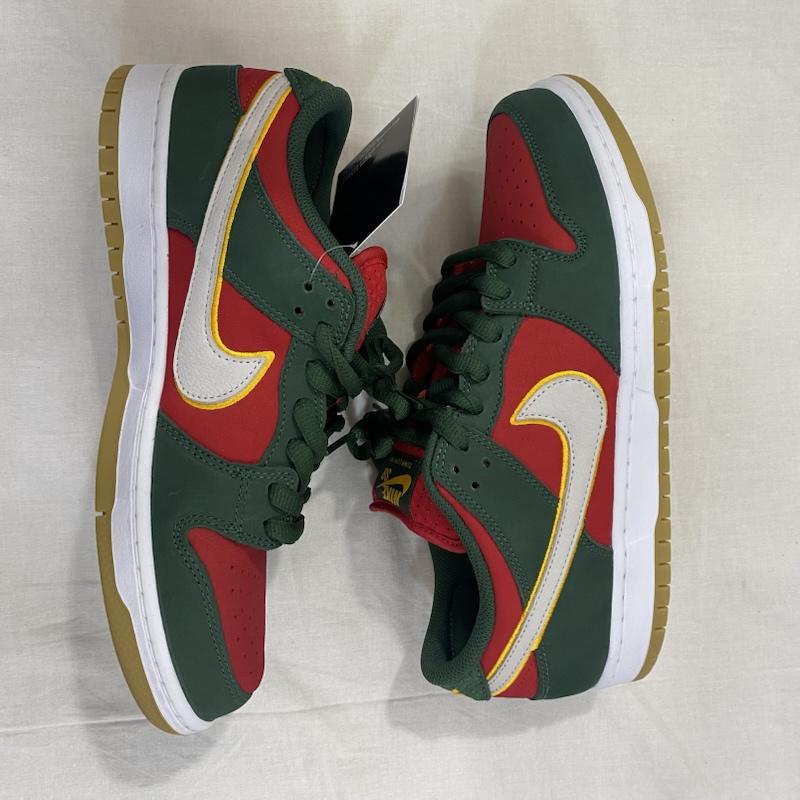 ナイキエスビー NIKE SB スニーカー スニーカー FZ1287-300 Nike SB Dunk Low PRM Seattle Supersonics/Fir and Fire Red US9.5/27.5cm US：9.5 ロゴ、文字 赤 / レッド / red X 緑 / グリーン / green メンズ USED 古着 中古 50125955