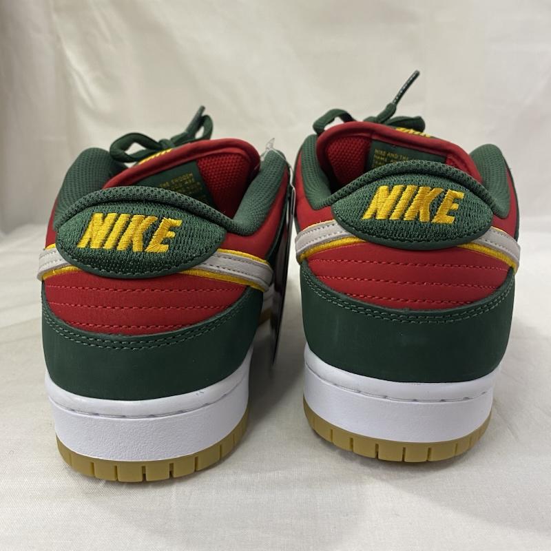 ナイキエスビー NIKE SB スニーカー スニーカー FZ1287-300 Nike SB Dunk Low PRM Seattle Supersonics/Fir and Fire Red US9.5/27.5cm US：9.5 ロゴ、文字 赤 / レッド / red X 緑 / グリーン / green メンズ USED 古着 中古 50125955