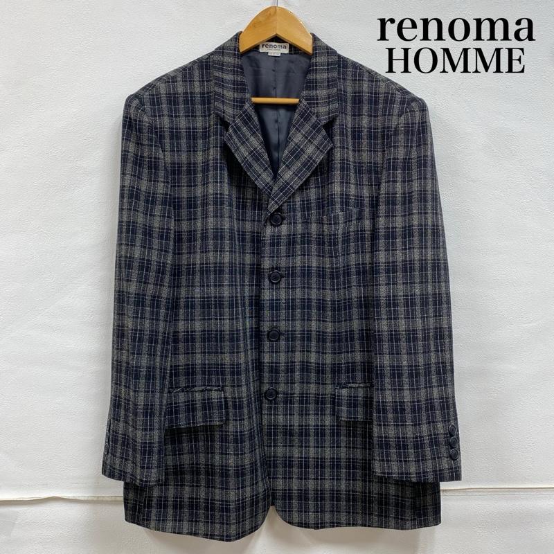 レノマ renoma ジャケット、上着 ジャケット、ブレザー PARIS HOMME オールド 4B シングル テーラード チェック - チェック メンズ USED 古着 中古 50125990