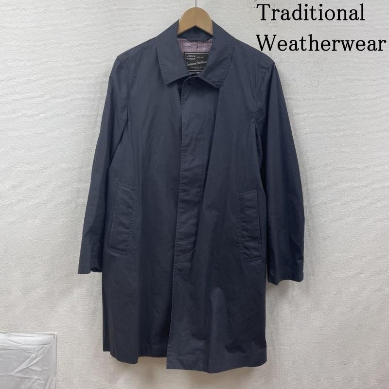 トラディショナルウェザーウェア Traditional Weatherwear コート コート一般 ステンカラー コート ジャケット ボタン スプリングコート 091HF-7831 38 無地 紺 / ネイビー / navy メンズ USED 古着 中古 50126000