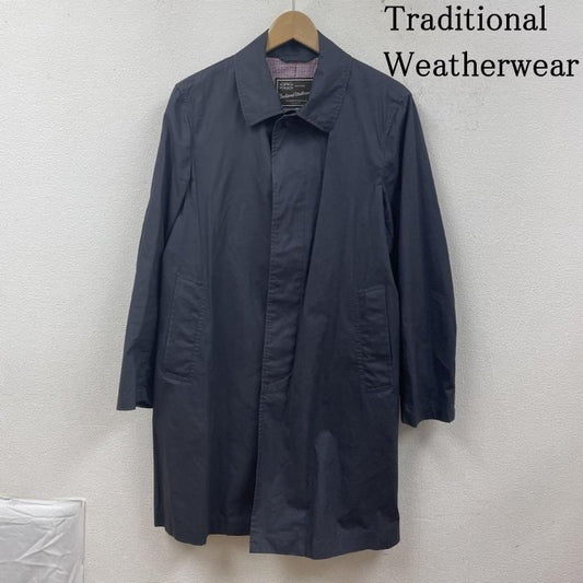 トラディショナルウェザーウェア Traditional Weatherwear コート コート一般 ステンカラー コート ジャケット ボタン スプリングコート 091HF-7831 38 無地 紺 / ネイビー / navy メンズ USED 古着 中古 50126000