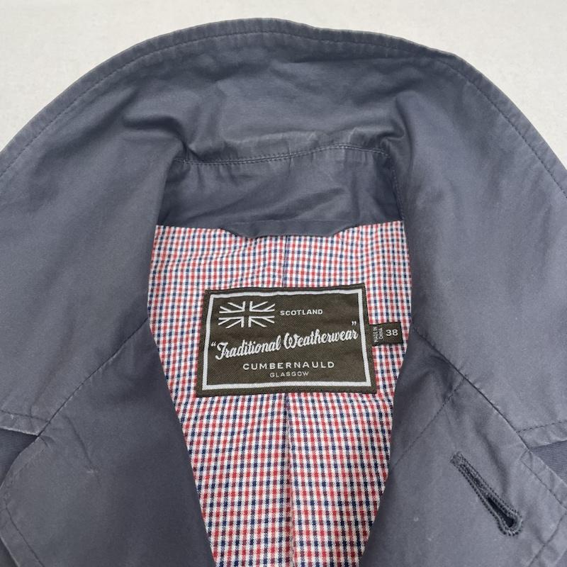 トラディショナルウェザーウェア Traditional Weatherwear コート コート一般 ステンカラー コート ジャケット ボタン スプリングコート 091HF-7831 38 無地 紺 / ネイビー / navy メンズ USED 古着 中古 50126000