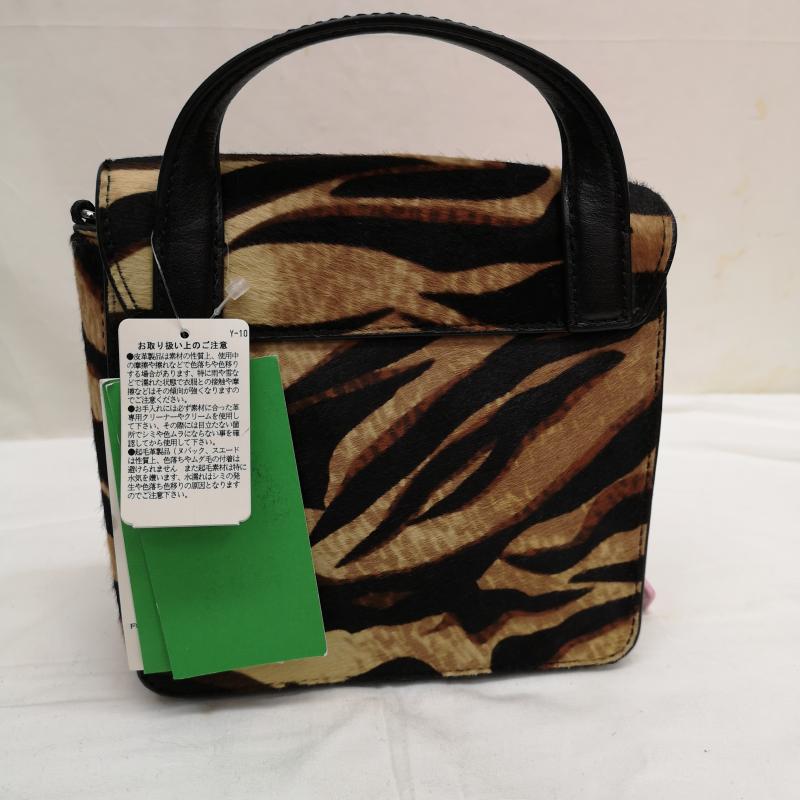 ケンゾー KENZO ショルダーバッグ ショルダーバッグ Sailor pony hair leather bag ハラコ ゼブラ 2WAY ショルダー バッグ - 茶 / ブラウン / brown X 桃 / ピンク / pink レディース USED 古着 中古 50126010