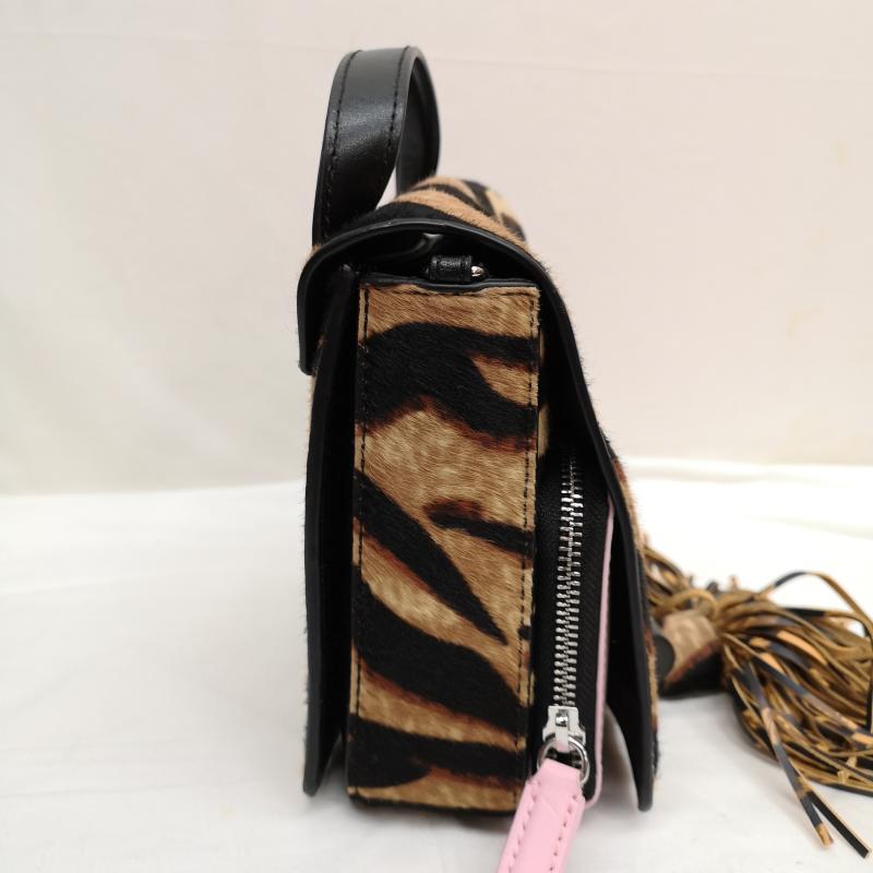 ケンゾー KENZO ショルダーバッグ ショルダーバッグ Sailor pony hair leather bag ハラコ ゼブラ 2WAY ショルダー バッグ - 茶 / ブラウン / brown X 桃 / ピンク / pink レディース USED 古着 中古 50126010
