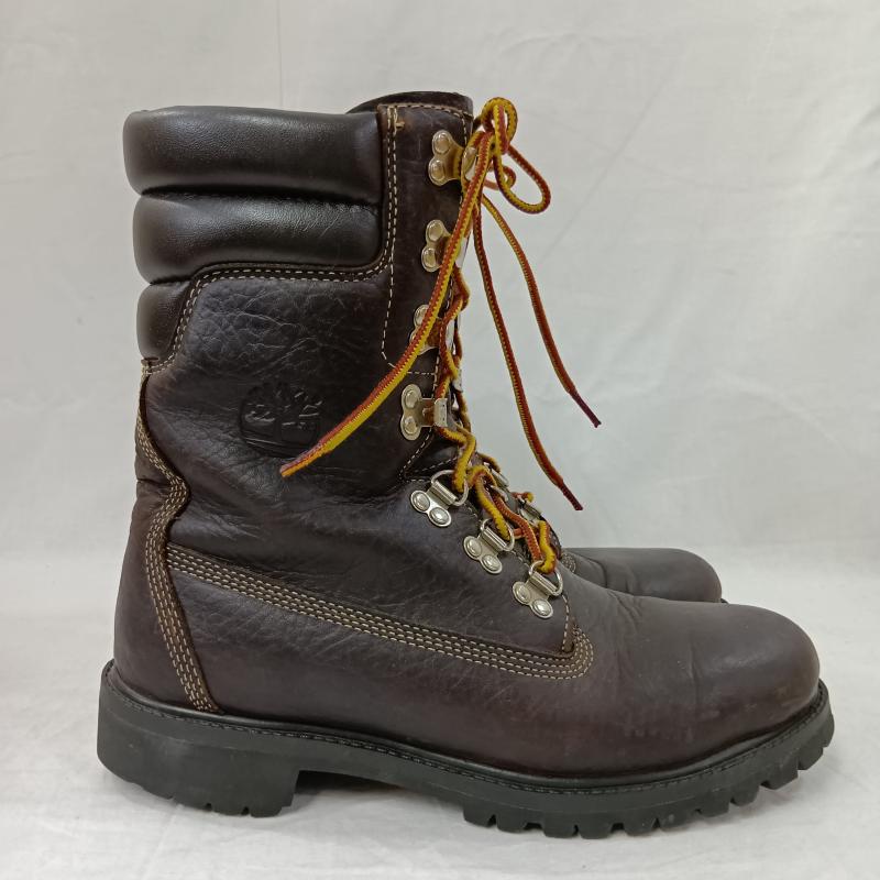 ティンバーランド Timberland ブーツ 一般 Timberland ティンバーランド ICON Super Boot スーパーブーツ 40th Anniversary レースアップブーツ 5910R 1973足限定 US：8 無地 X ロゴ、文字 ダークブラウン / ダークブラウン / メンズ USED 古着 中古 50126033