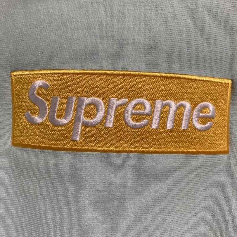 シュプリーム Supreme パーカー 長袖 ボックス刺繍ロゴ ヘビーウェイト 裏起毛 スウェット プルオーバーパーカー M ミント M ロゴ、文字 X 刺繍 水色 / ライトブルー / メンズ USED 古着 中古 50126063