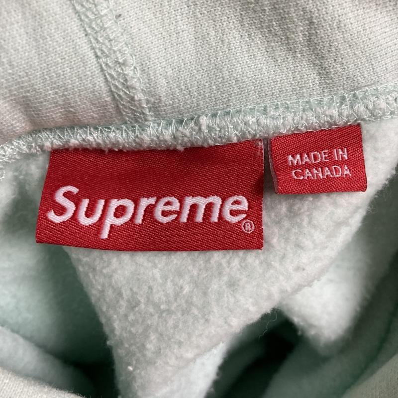 シュプリーム Supreme パーカー 長袖 ボックス刺繍ロゴ ヘビーウェイト 裏起毛 スウェット プルオーバーパーカー M ミント M ロゴ、文字 X 刺繍 水色 / ライトブルー / メンズ USED 古着 中古 50126063
