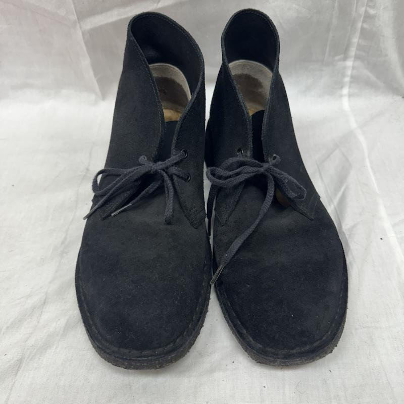 クラークス Clarks カジュアルシューズ カジュアルシューズ デザートブーツ チャッカ レースアップ スウェード US：9 黒 / ブラック / black メンズ USED 古着 中古 50126100