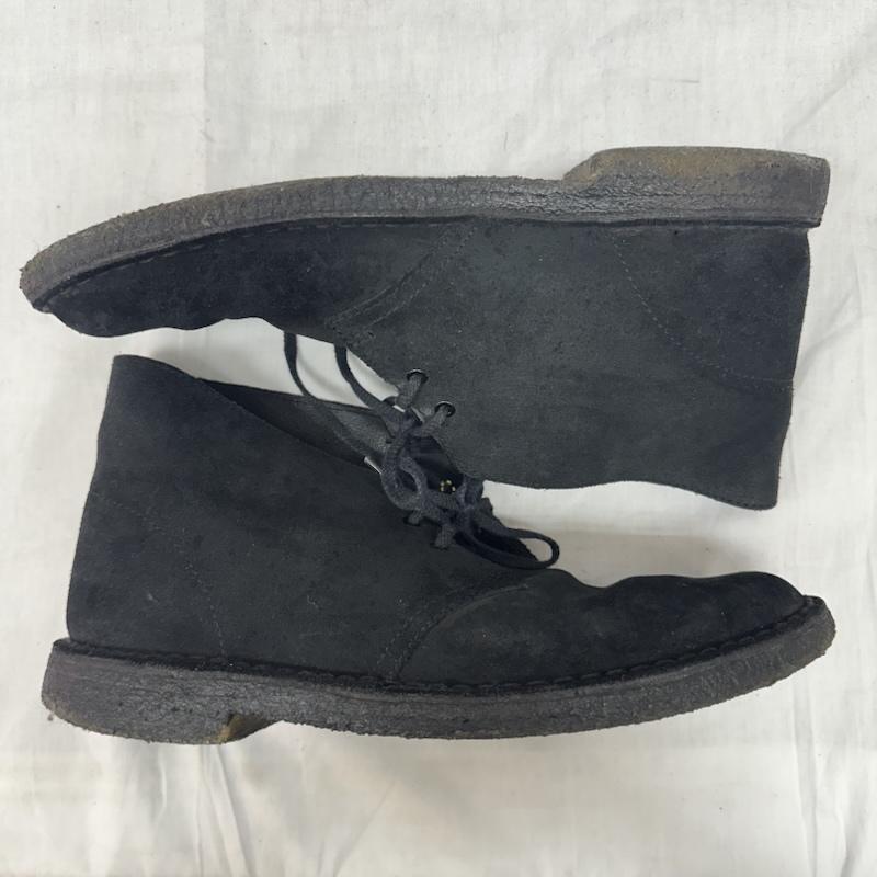 クラークス Clarks カジュアルシューズ カジュアルシューズ デザートブーツ チャッカ レースアップ スウェード US：9 黒 / ブラック / black メンズ USED 古着 中古 50126100