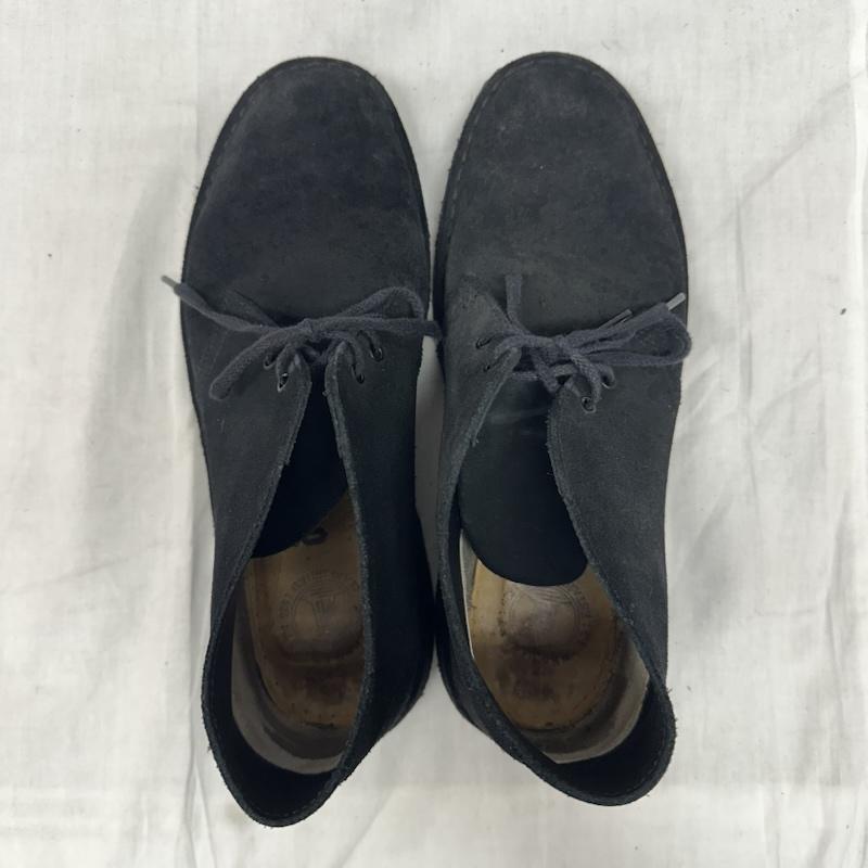 クラークス Clarks カジュアルシューズ カジュアルシューズ デザートブーツ チャッカ レースアップ スウェード US：9 黒 / ブラック / black メンズ USED 古着 中古 50126100
