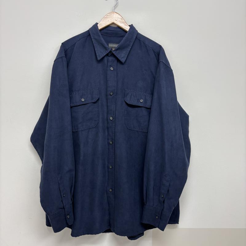 ＵＳＥＤ古着 USED/古着 シャツ、ブラウス 長袖 COVINGTON コビントン フェイクスエードシャツ XL 紺 / ネイビー / navy メンズ USED 古着 中古 50126155