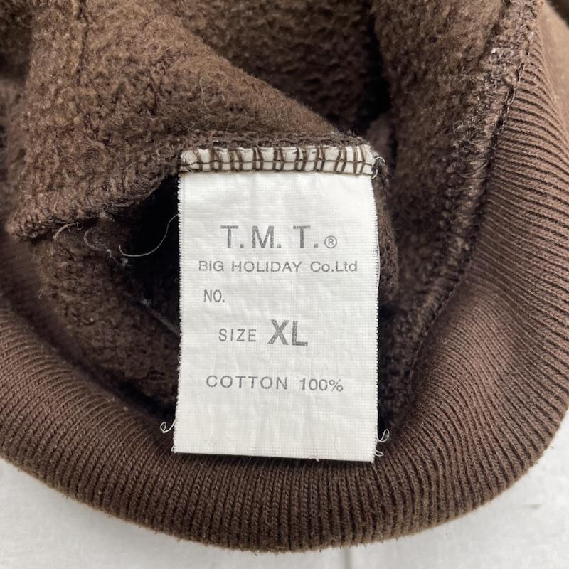 ティーエムティー TMT パーカー 長袖 RETROSPECT BIG HOLIDAY YOURS BIG3 ロゴ プルオーバー パーカー XL ロゴ、文字 X プリント 茶 / ブラウン / brown メンズ USED 古着 中古 50126259