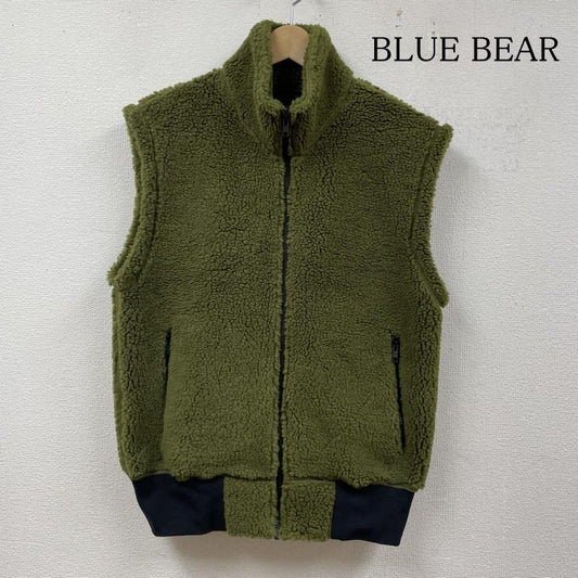 ブルーベアー BLUE BEAR ベスト ベスト フリース ジップアップ ベスト 前開き ボア スタンドカラー ジャケット S 無地 カーキ / カーキ / khaki メンズ USED 古着 中古 50126353