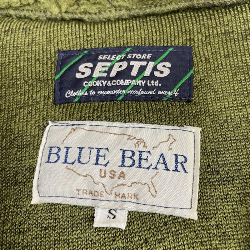 ブルーベアー BLUE BEAR ベスト ベスト フリース ジップアップ ベスト 前開き ボア スタンドカラー ジャケット S 無地 カーキ / カーキ / khaki メンズ USED 古着 中古 50126353