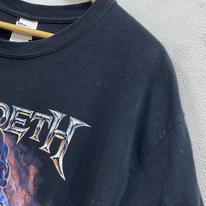 ギルダン GILDAN Tシャツ 半袖 MEGADETH メガデス バンドT バンT ロックT メタル L ロゴ、文字 X プリント 黒 / ブラック / black メンズ USED 古着 中古 50126430
