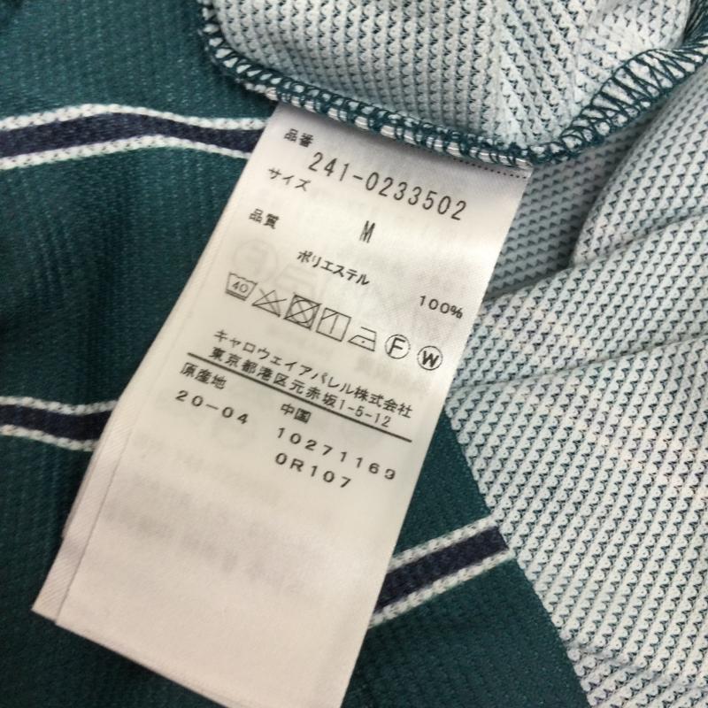 キャロウェイ CALLAWAY ポロシャツ 長袖 キャロウェイ メンズ 長袖 ポロシャツ 速乾 241-0233502 M ストライプ 緑 / グリーン / green メンズ USED 古着 中古 50126438