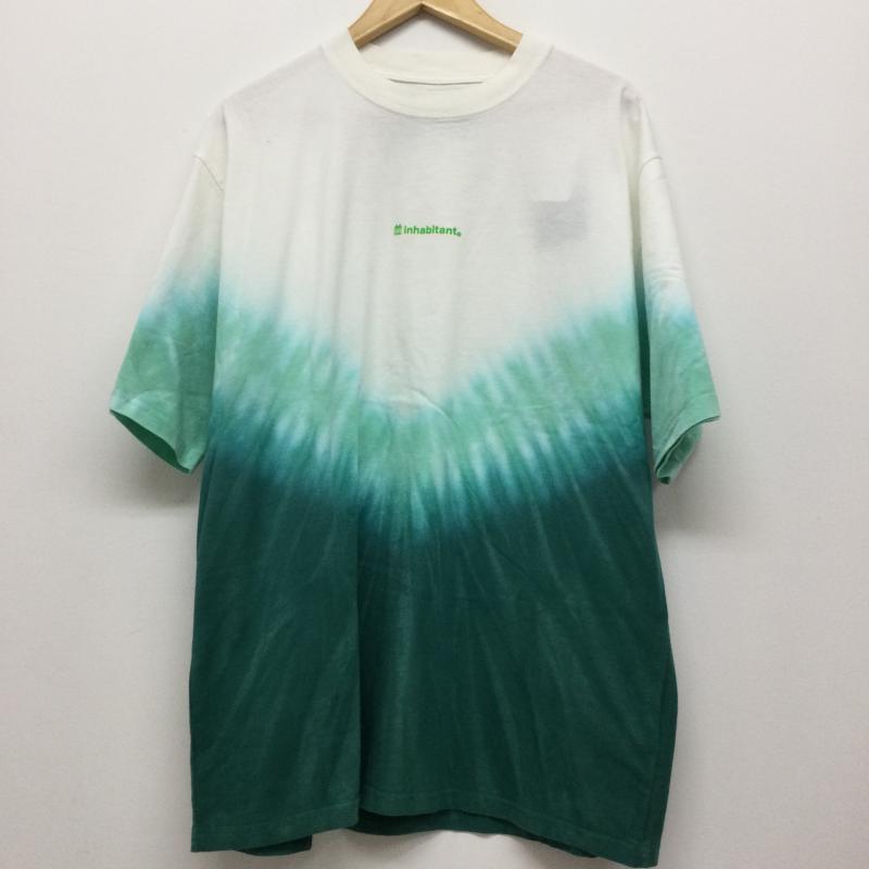 インハビタント INHABITANT Tシャツ 半袖 inhabitant インハビタント ISM23LS12 Farmers Tie Dye T-Shirts M グラデーション 白 / ホワイト / white X 緑 / グリーン / green メンズ USED 古着 中古 50126449
