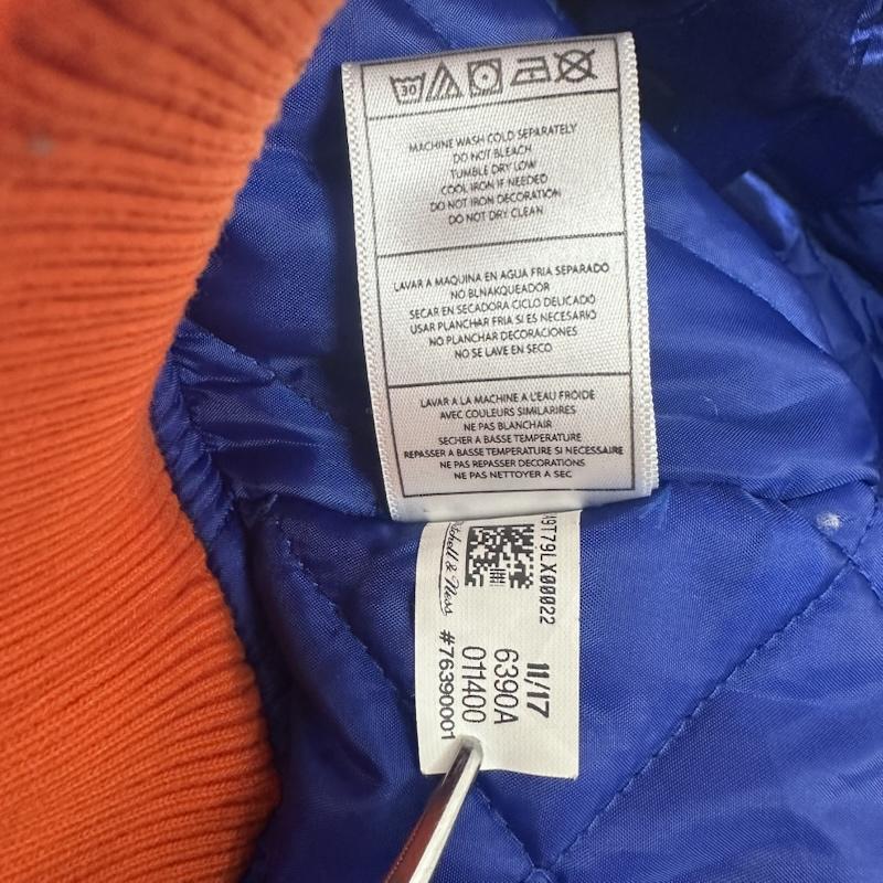 ミッチェルアンドネス Mitchell&Ness ジャケット、上着 ジャンパー、ブルゾン New York Knicks ニックス サテン スタジャン Satin Jacket M 青 / ブルー / blue X 橙 / オレンジ / orange X 白 / ホワイト / white メンズ USED 古着 中古 50126544