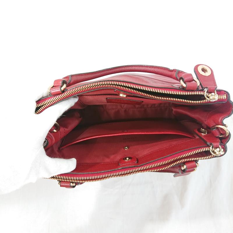 コーチ COACH ショルダーバッグ ショルダーバッグ COACH コーチ The Small Turnlock Borough スモール ターンロック ボロー 2WAY ショルダーバッグ ハンドバッグ H1493 33732 無地 X ロゴ、文字 赤 / レッド / red レディース USED 古着 中古 50126587