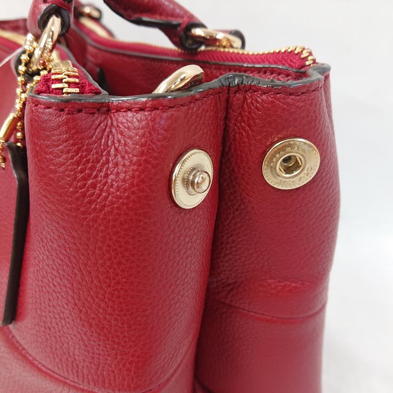 コーチ COACH ショルダーバッグ ショルダーバッグ COACH コーチ The Small Turnlock Borough スモール ターンロック ボロー 2WAY ショルダーバッグ ハンドバッグ H1493 33732 無地 X ロゴ、文字 赤 / レッド / red レディース USED 古着 中古 50126587
