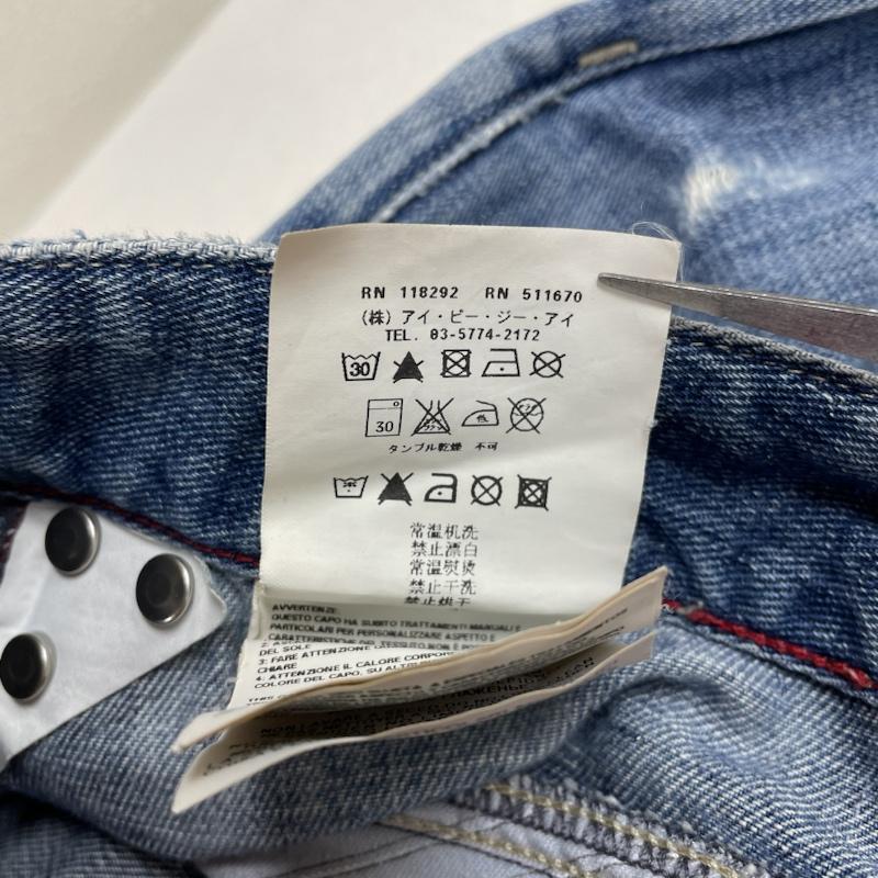 リプレイ REPLAY パンツ デニム、ジーンズ デニム ジーパン ジーンズ ダメージ加工 ストレート ボタンフライ 26インチ 無地 インディゴ / インディゴ / Indigo レディース USED 古着 中古 50126612