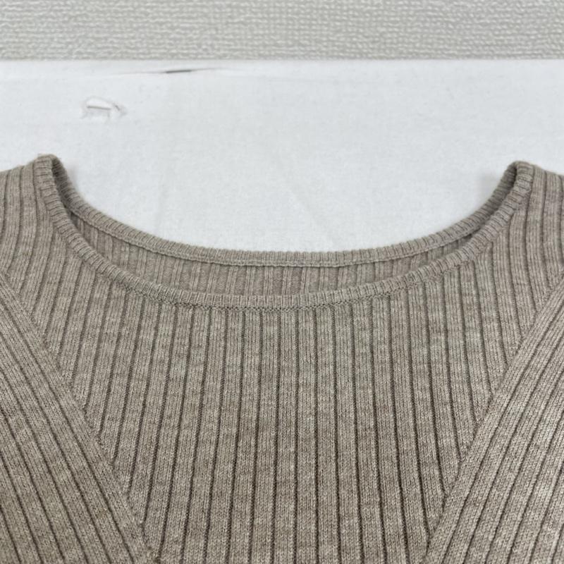 スタイリング styling/ ワンピース ロングスカート リブニット ドッキング ワンピース ロングスカート ウール フレア 16WF0225063 1 無地 黒 / ブラック / black X グレージュ / グレージュ / レディース USED 古着 中古 50126642