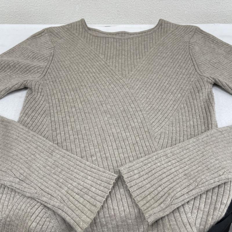 スタイリング styling/ ワンピース ロングスカート リブニット ドッキング ワンピース ロングスカート ウール フレア 16WF0225063 1 無地 黒 / ブラック / black X グレージュ / グレージュ / レディース USED 古着 中古 50126642