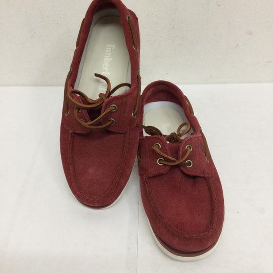 ティンバーランド Timberland スリッポン スリッポン デッキシューズ　スウェード　ワイン US：7 無地 えんじ / ワインレッド / dark red メンズ USED 古着 中古 50126655