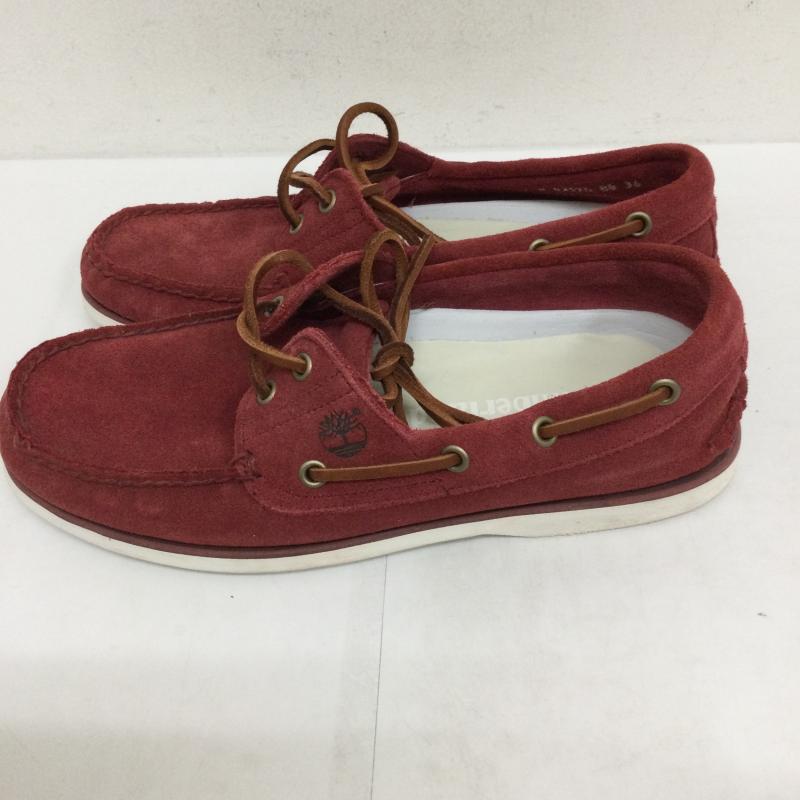 ティンバーランド Timberland スリッポン スリッポン デッキシューズ　スウェード　ワイン US：7 無地 えんじ / ワインレッド / dark red メンズ USED 古着 中古 50126655