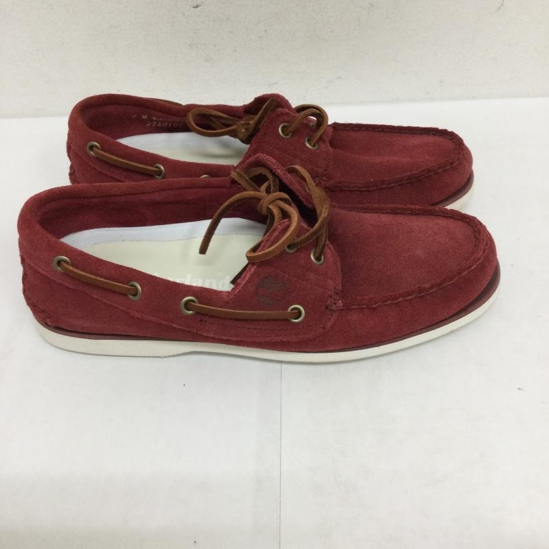 ティンバーランド Timberland スリッポン スリッポン デッキシューズ　スウェード　ワイン US：7 無地 えんじ / ワインレッド / dark red メンズ USED 古着 中古 50126655