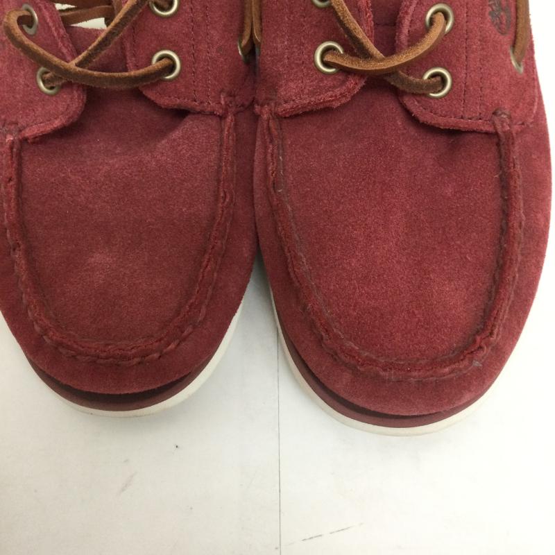 ティンバーランド Timberland スリッポン スリッポン デッキシューズ　スウェード　ワイン US：7 無地 えんじ / ワインレッド / dark red メンズ USED 古着 中古 50126655