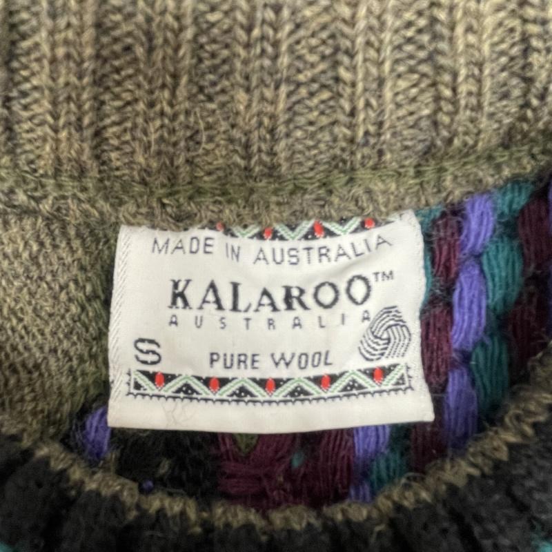 古着 USED ニット、セーター 長袖 KALAROO 3D 立体 ウール マルチカラー オーストラリア製 S マルチカラー / マルチカラー / multicolor メンズ USED 古着 中古 50126663