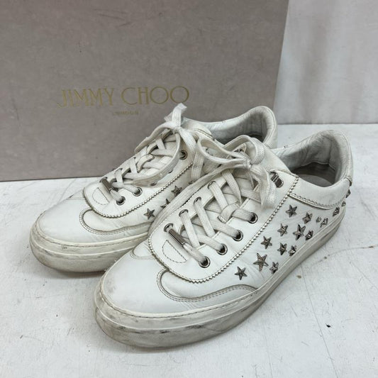 ジミーチュウ JIMMY CHOO スニーカー スニーカー スタースタッズ レザースニーカー Size 42 - 白 / ホワイト / white メンズ USED 古着 中古 50126726
