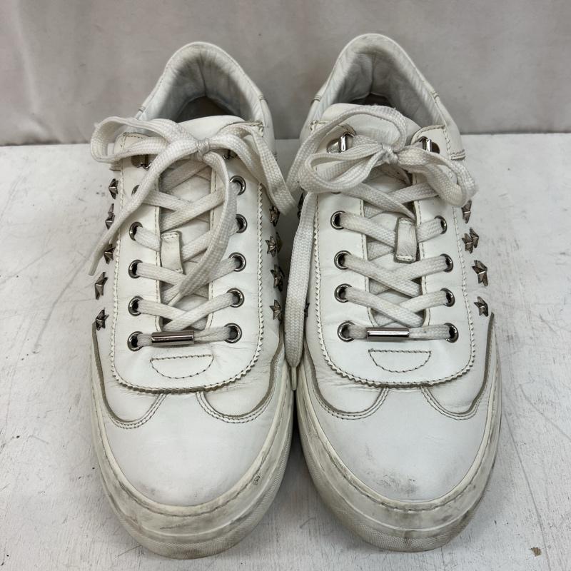 ジミーチュウ JIMMY CHOO スニーカー スニーカー スタースタッズ レザースニーカー Size 42 - 白 / ホワイト / white メンズ USED 古着 中古 50126726