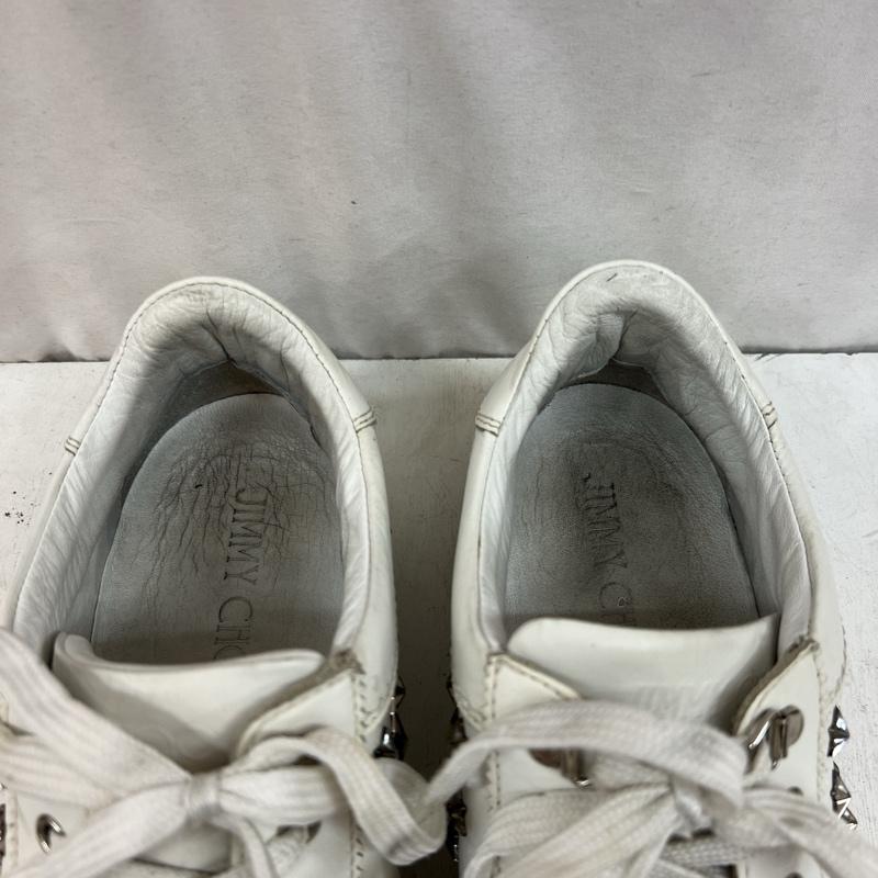 ジミーチュウ JIMMY CHOO スニーカー スニーカー スタースタッズ レザースニーカー Size 42 - 白 / ホワイト / white メンズ USED 古着 中古 50126726