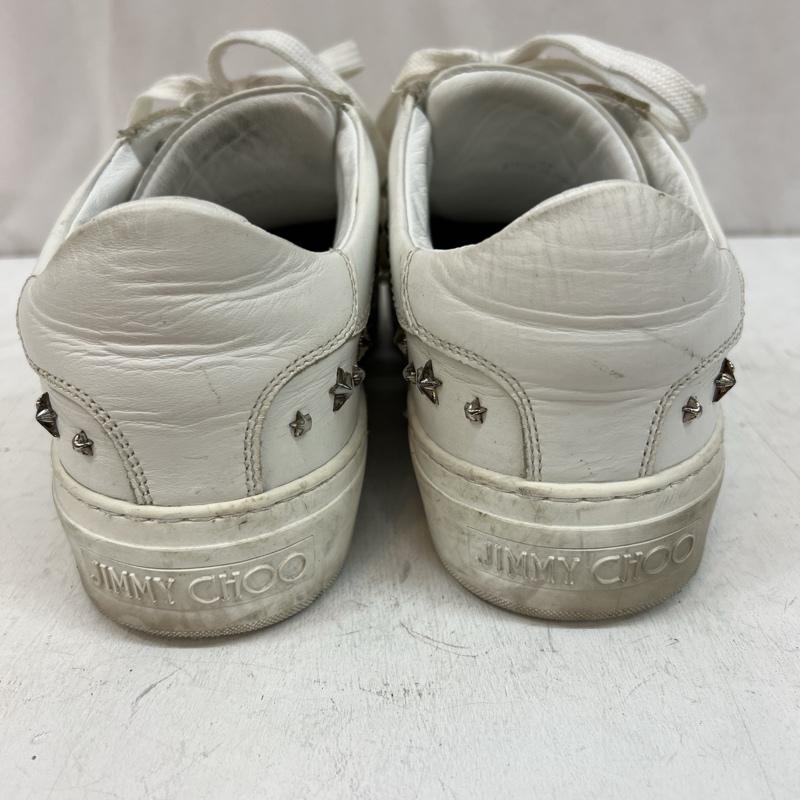 ジミーチュウ JIMMY CHOO スニーカー スニーカー スタースタッズ レザースニーカー Size 42 - 白 / ホワイト / white メンズ USED 古着 中古 50126726