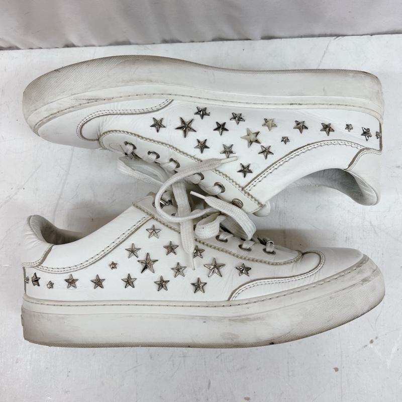 ジミーチュウ JIMMY CHOO スニーカー スニーカー スタースタッズ レザースニーカー Size 42 - 白 / ホワイト / white メンズ USED 古着 中古 50126726