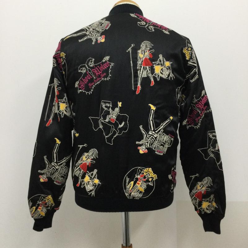 ヒステリックグラマー HYSTERIC GLAMOUR ジャケット、上着 ジャンパー、ブルゾン スカジャン/THE GHOST WOLVESS/シルク/BLK/総柄/06193AB01296 S 総柄 黒 / ブラック / black メンズ USED 古着 中古 50126745