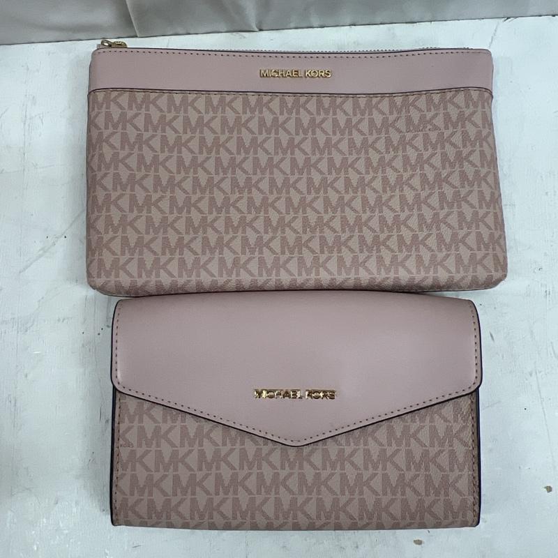 マイケルコース MICHAEL KORS トートバッグ トートバッグ 35H9GKFT9T キンバリー レザー ラージ 3 IN 1 トート シグネチャーポーチ×2個付き - 桃 / ピンク / pink レディース USED 古着 中古 50126798
