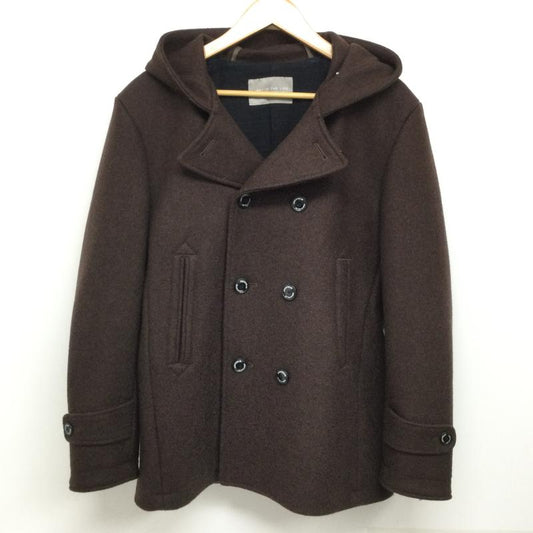 アデイインザライフ ユナイテッドアローズ A day in the life UNITED ARROWS コート ピーコート フード付き メルトン Pコート 6225 648 0415 M 茶 / ブラウン / brown メンズ USED 古着 中古 50126874