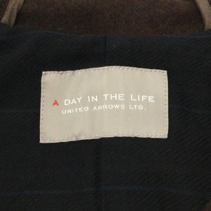 アデイインザライフ ユナイテッドアローズ A day in the life UNITED ARROWS コート ピーコート フード付き メルトン Pコート 6225 648 0415 M 茶 / ブラウン / brown メンズ USED 古着 中古 50126874