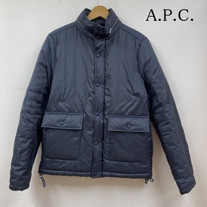 アーペーセー A.P.C. ジャケット、上着 ジャンパー、ブルゾン 中綿 パデッド ジャケット ブルゾン スナップボタン ジップアップ 防寒 XS 無地 紺 / ネイビー / navy メンズ USED 古着 中古 50126916
