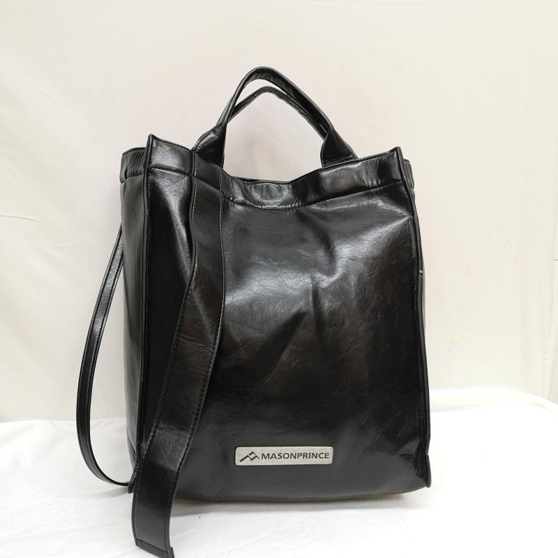 古着 USED トートバッグ トートバッグ MASONPRINCE 2way トート ショルダー バッグ ロゴ プレート - 黒 / ブラック / black メンズ USED 古着 中古 50126942