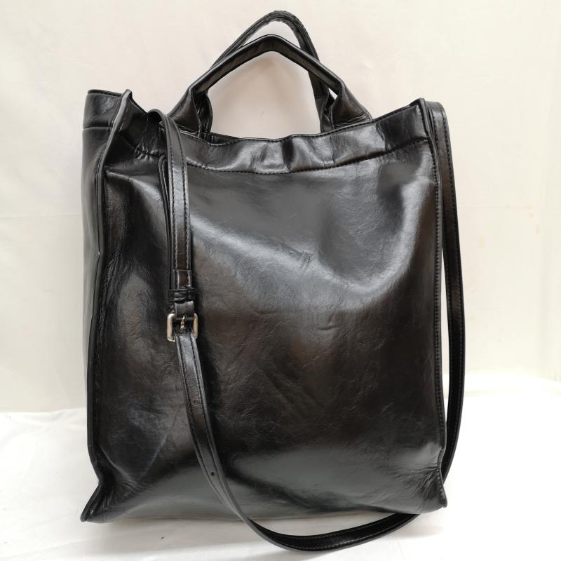 古着 USED トートバッグ トートバッグ MASONPRINCE 2way トート ショルダー バッグ ロゴ プレート - 黒 / ブラック / black メンズ USED 古着 中古 50126942