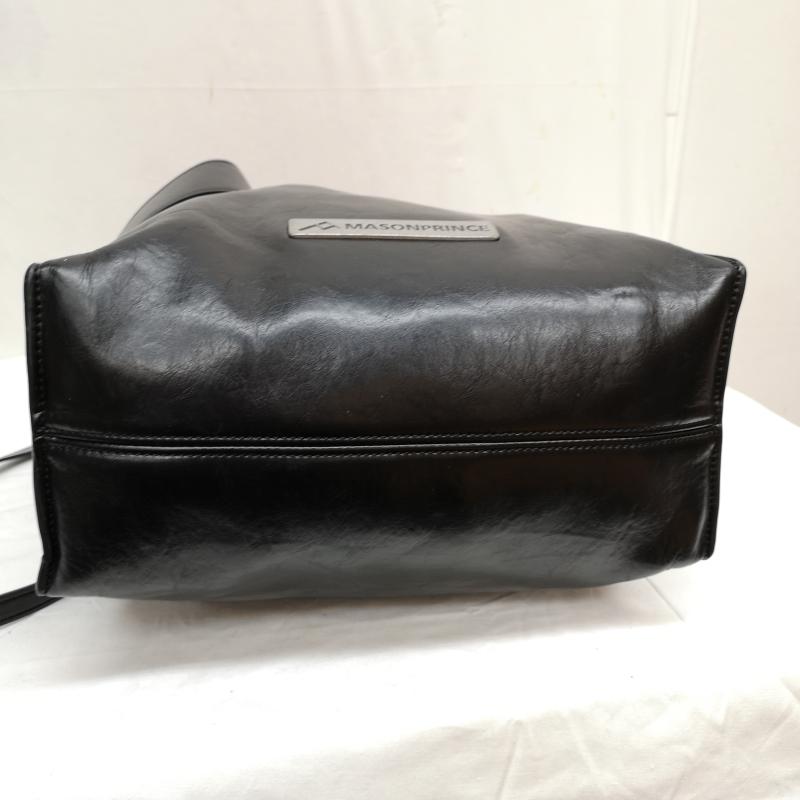 古着 USED トートバッグ トートバッグ MASONPRINCE 2way トート ショルダー バッグ ロゴ プレート - 黒 / ブラック / black メンズ USED 古着 中古 50126942